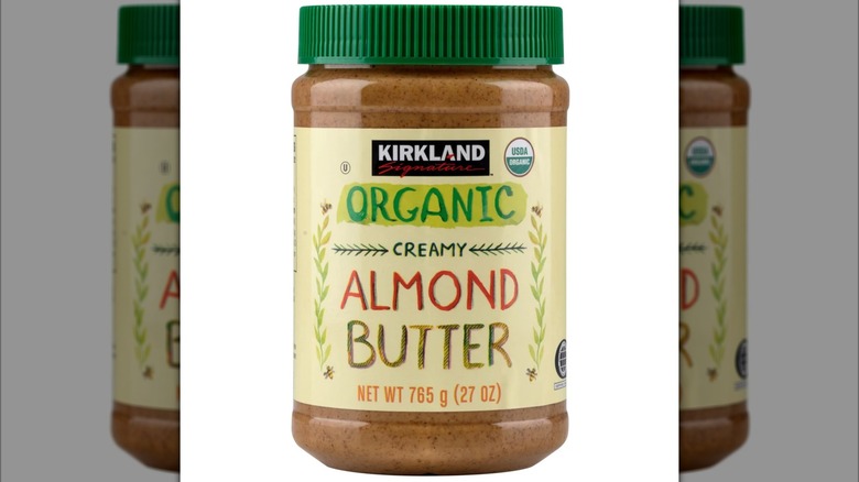 Kirkland organic almond butter jar