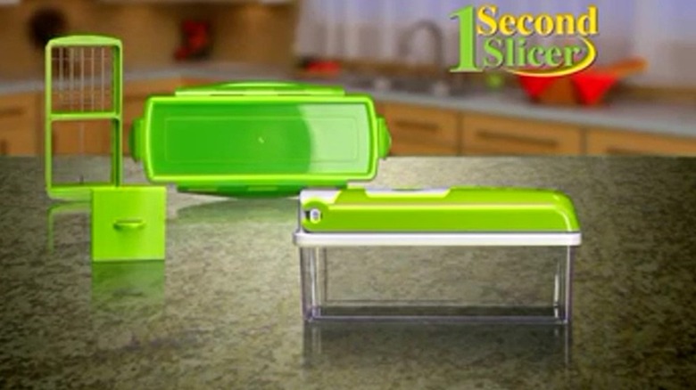 promotional commercial still image of 1-second slicer with various pieces