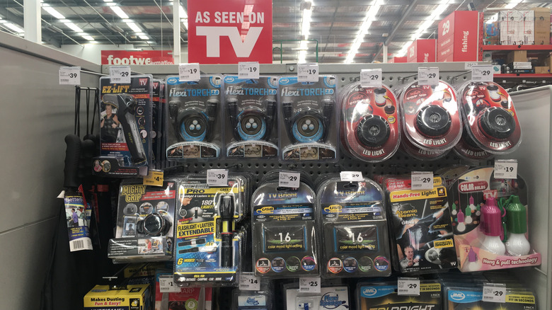 As Seen On TV section with products displayed at store