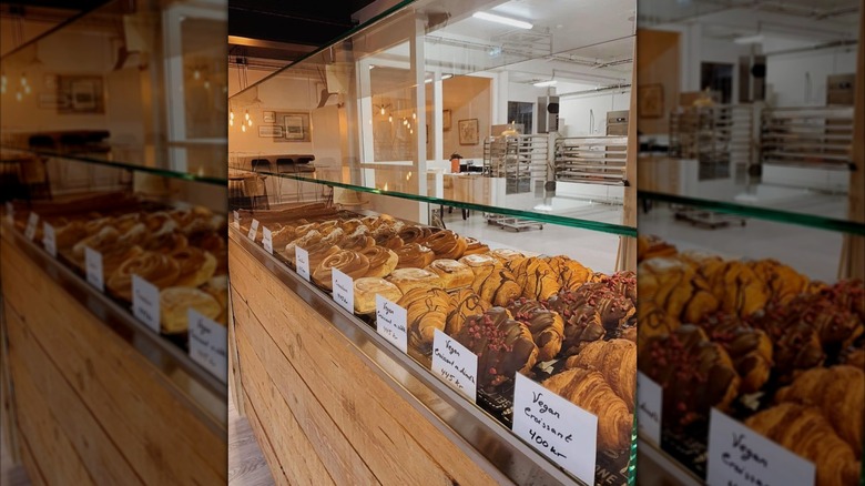Vegan pastries lined up in Iceland