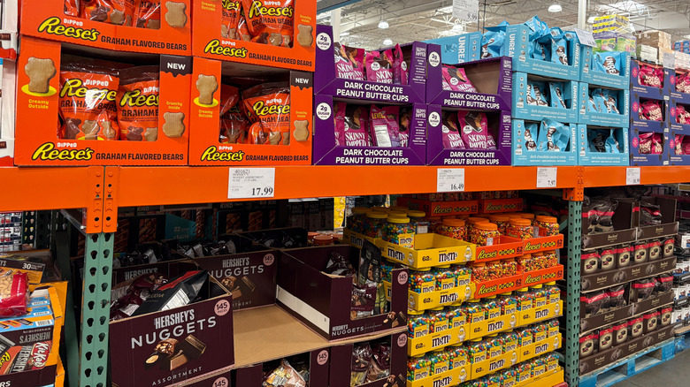 Various chocolate candy options at Costco