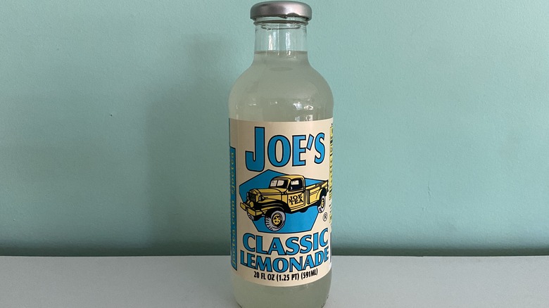 Glass bottle of lemonade