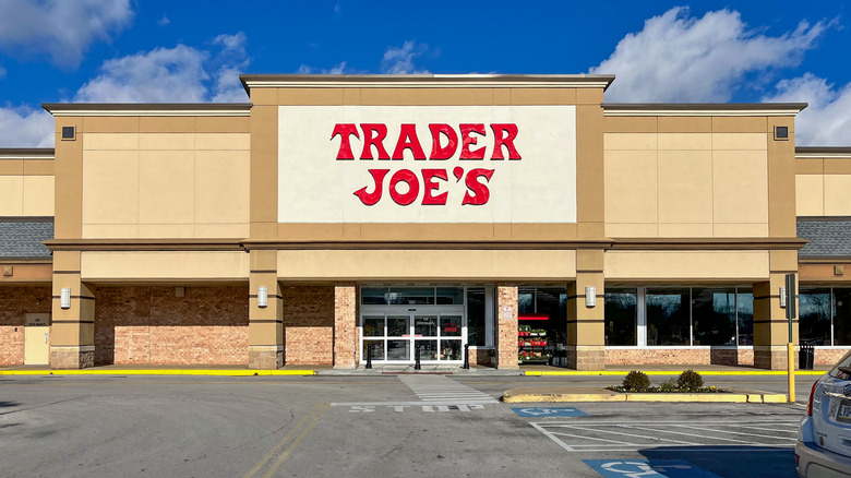 Trader Joe's store against blue sky background