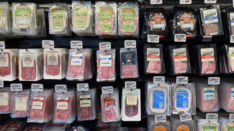 View of cured meats at Trader Joe's