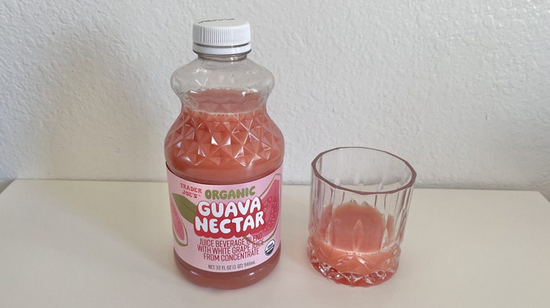 Open bottle of Organic Guava Nectar Juice