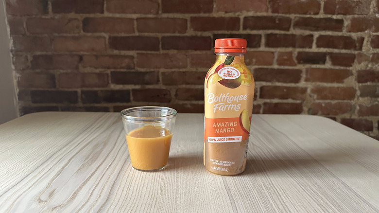 Bolthouse Farms Amazing Mango smoothie on wooden table