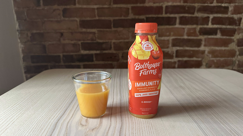 Bolthouse Farms Immunity C-Boost smoothie on wooden table