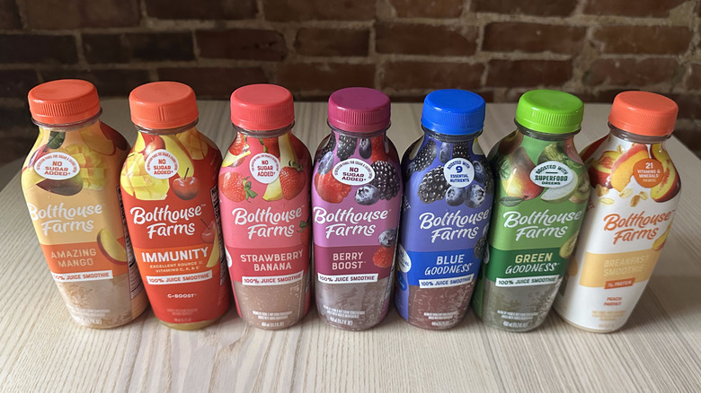 Bolthouse Farms smoothies on wooden table
