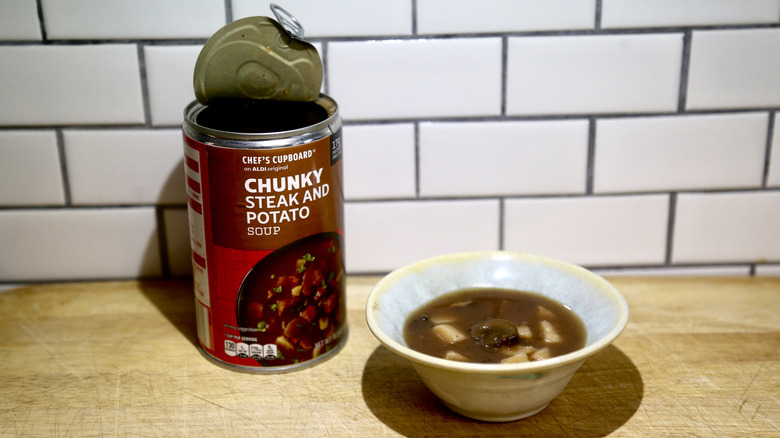 Chef's cupboard soup can with bowl