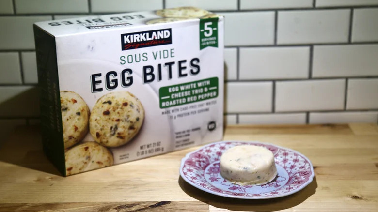 Egg White with Cheese & Roasted Red Pepper Egg Bite on a plate