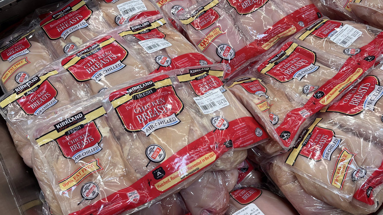 Packages of Kirkland Signature chicken breasts