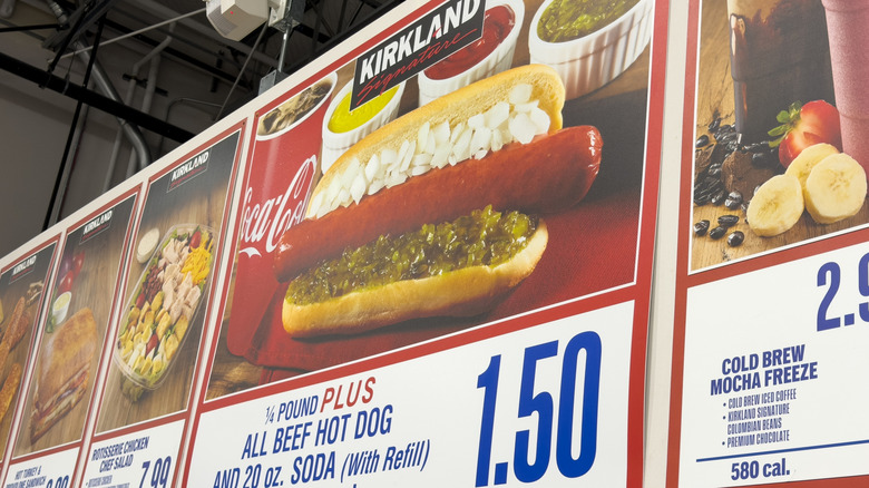 Costco food court sign