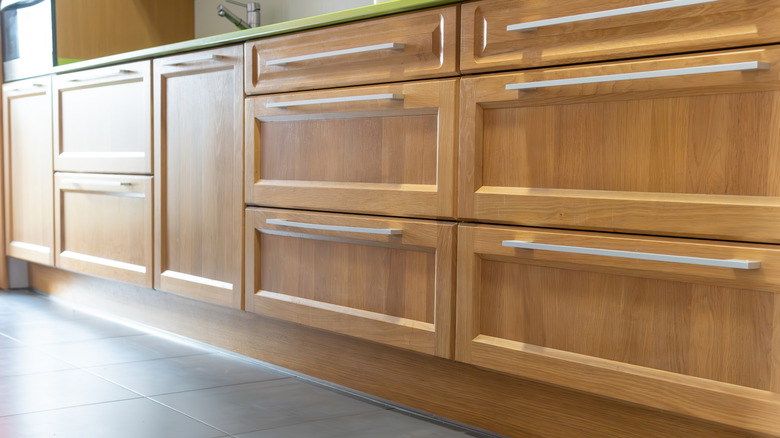 oak cabinets
