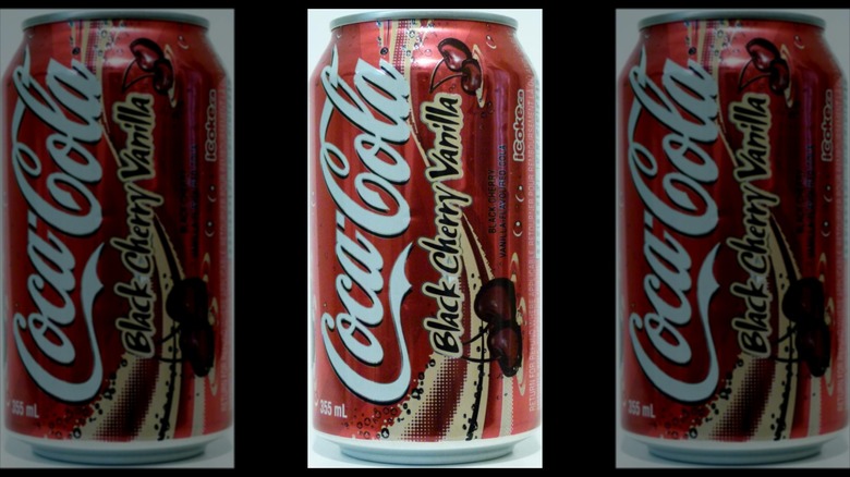 Mirrored image of Coca-Cola Black Cherry Vanilla can