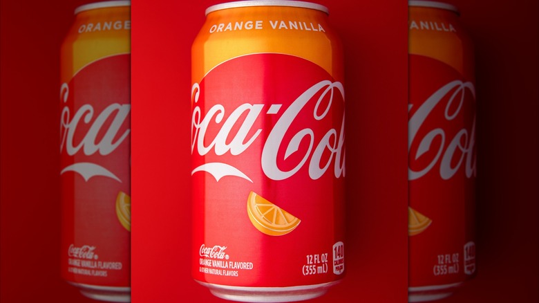Mirrored image of Coca-Cola Orange Vanilla can