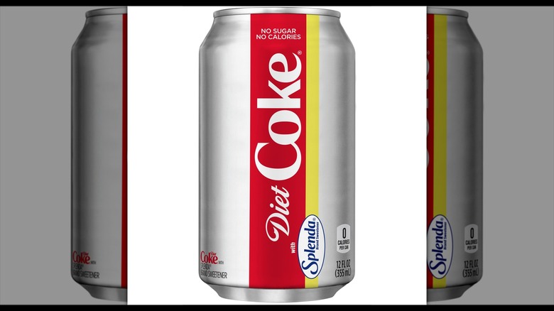 Mirrored image of Diet Coke with Splenda can