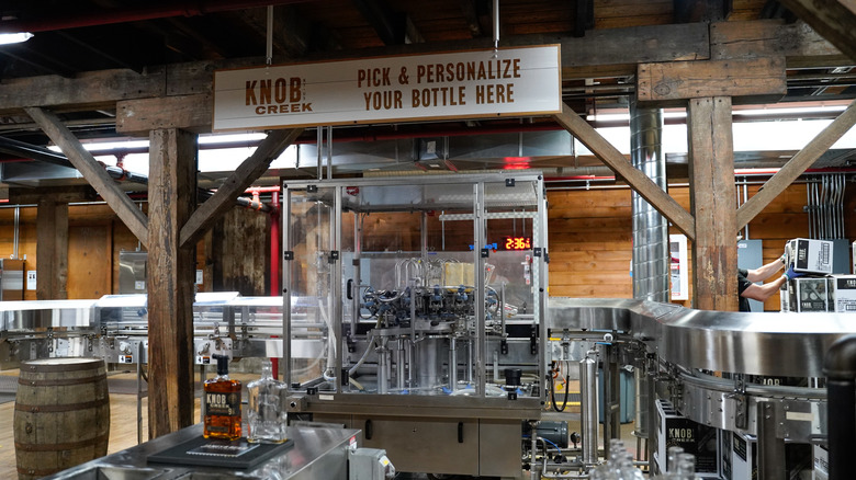 Jim Beam processing room in the distillery