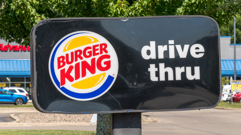 Burger King drive thru sign