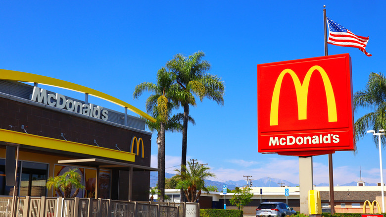 McDonald's sign outside of a restaurant location