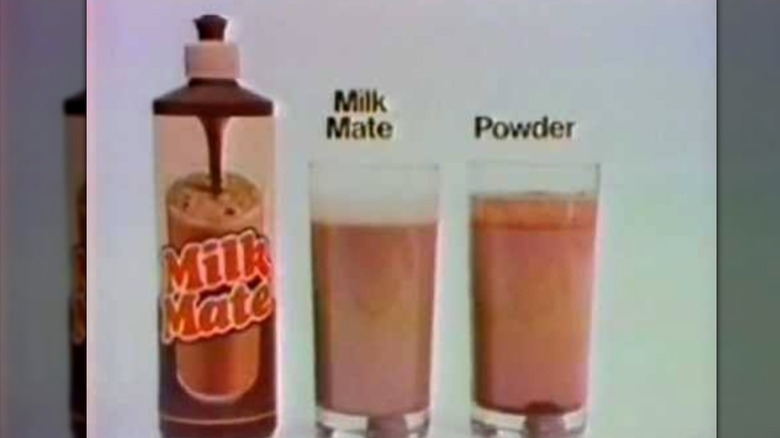 Three cups of chocolate milk