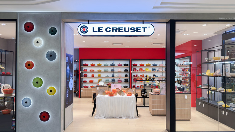 A view into a Le Creuset store