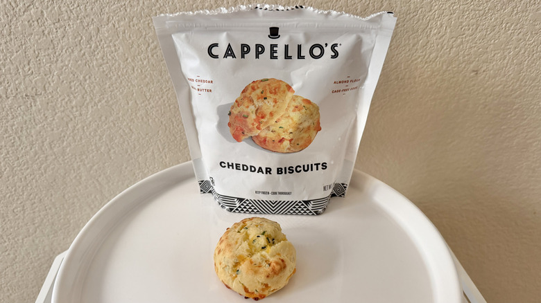 Cappello's Cheddar Biscuit one a tray