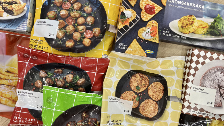 IKEA frozen foods in packaging.