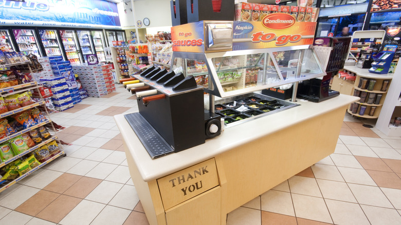 Condiment bar at gas station