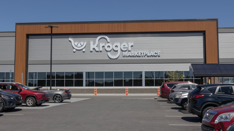 Parking lot at a Kroger