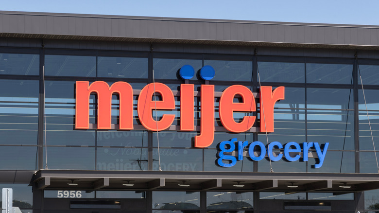 A sign for Meijer grocery store