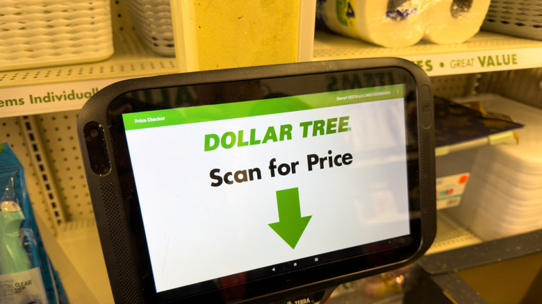 Dollar Tree price scanner in store