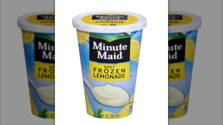 Minute Maid frozen lemonade container