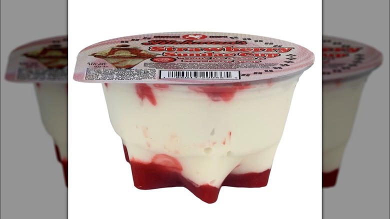 Richman's Strawberry Sundae Cup close up