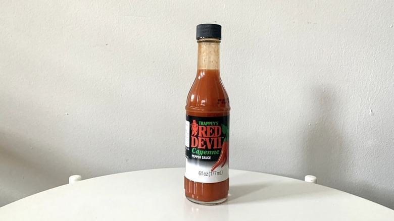 bottle of Trappey's Red Devil Hot Sauce