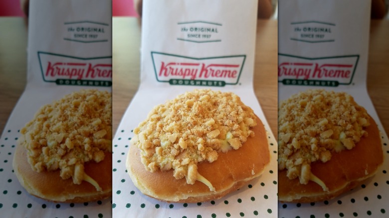 Key lime Kreme pie donut on Krispy Kreme bag