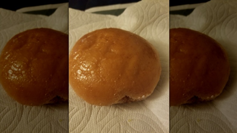 Krispy Kreme lemon-filled donut on paper towel