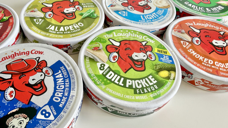 Close up of Laughing Cow cheeses