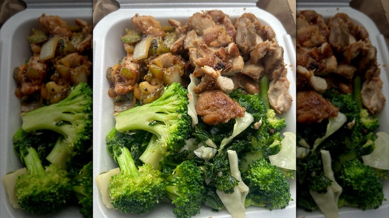 Chicken and super greens from Panda Express in takeout container