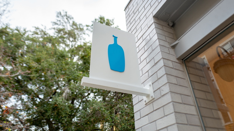 Sign outside Blue Bottle Coffee shop