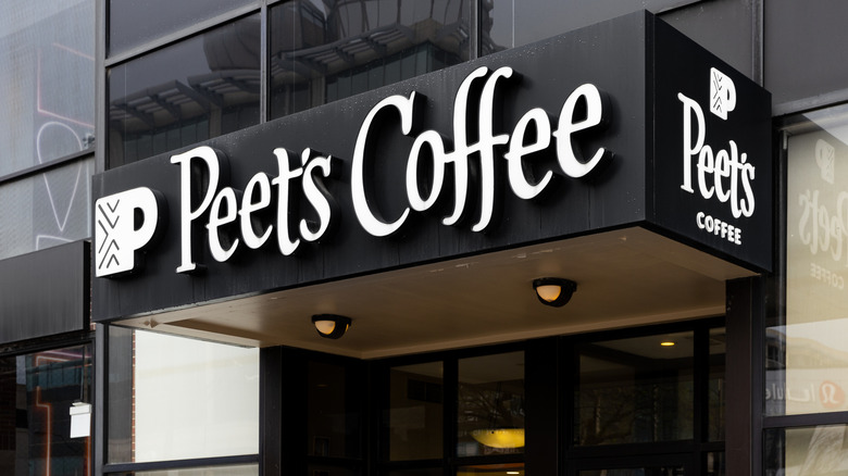 Outside Peet's Coffee shop