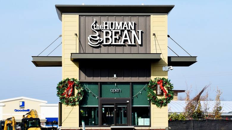 Outside The Human Bean coffee shop