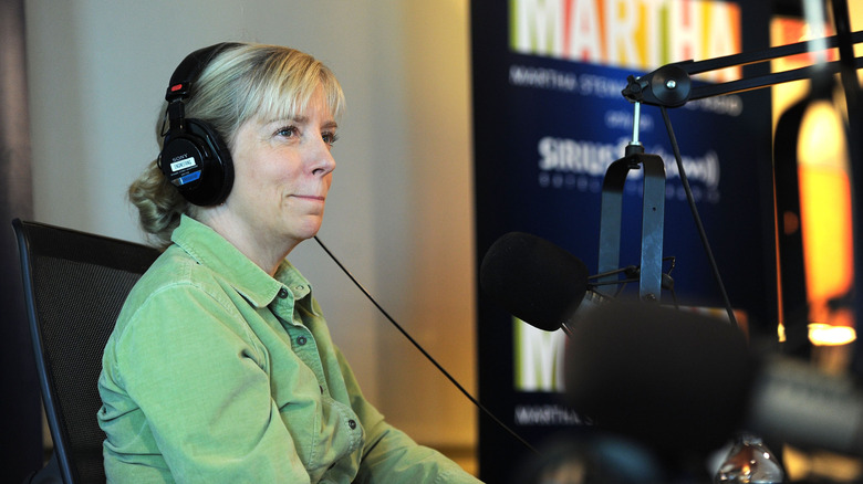 Sara Moulton smiles midway through an interview on SIRIUS XM