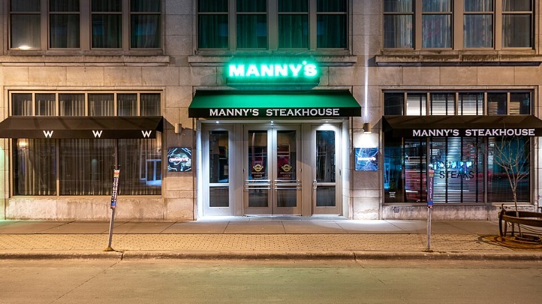 Exterior of Manny's Steakhouse in Minneapolis