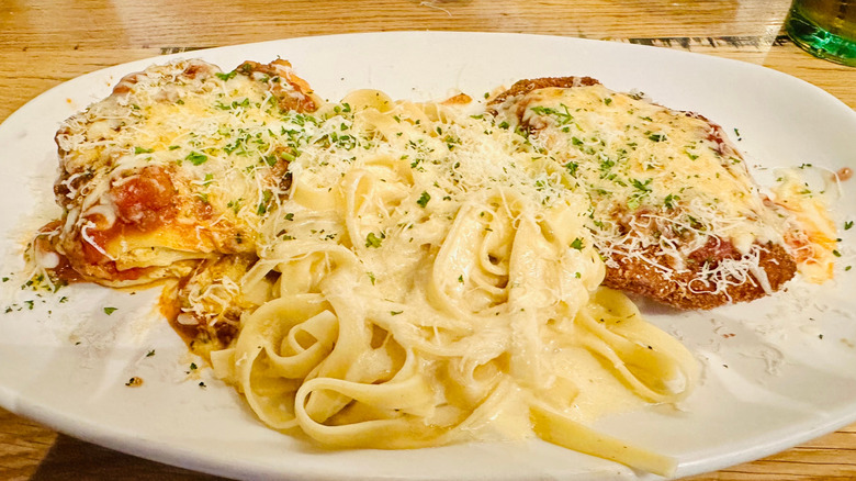 Olive Garden lunch past with meat