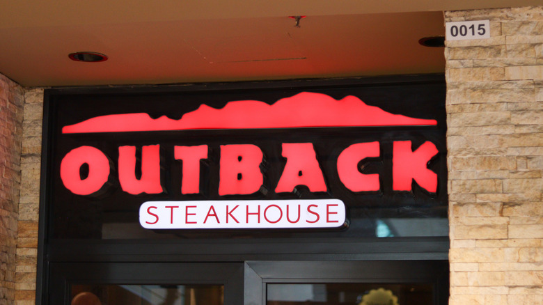 Close up of Outback Steakhouse sign