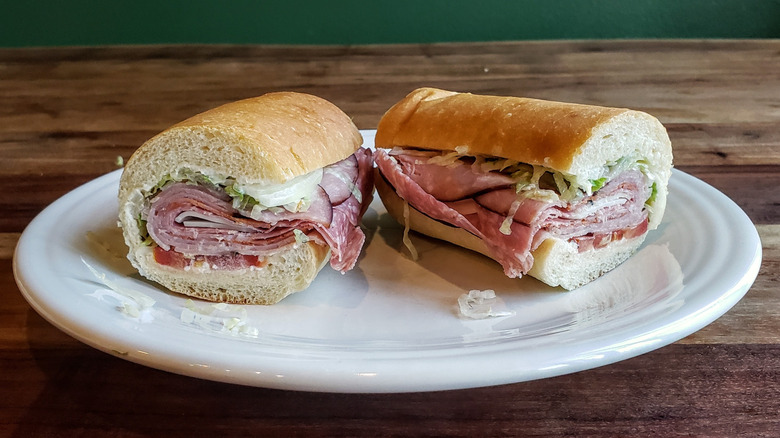 Jimmy John's Italian Night Club, plated, on a table.