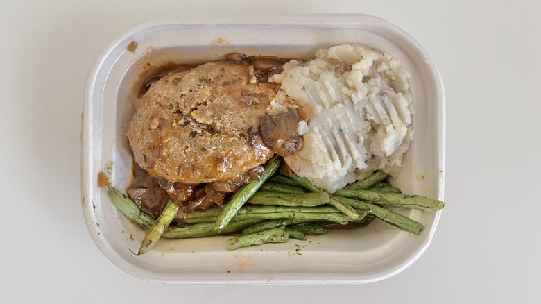Salisbury steak with mashed potatoes