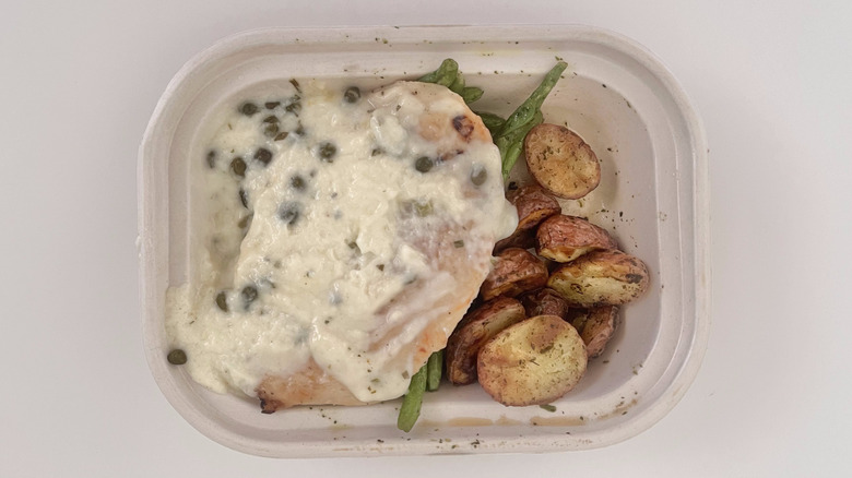 Chicken piccata with potatoes