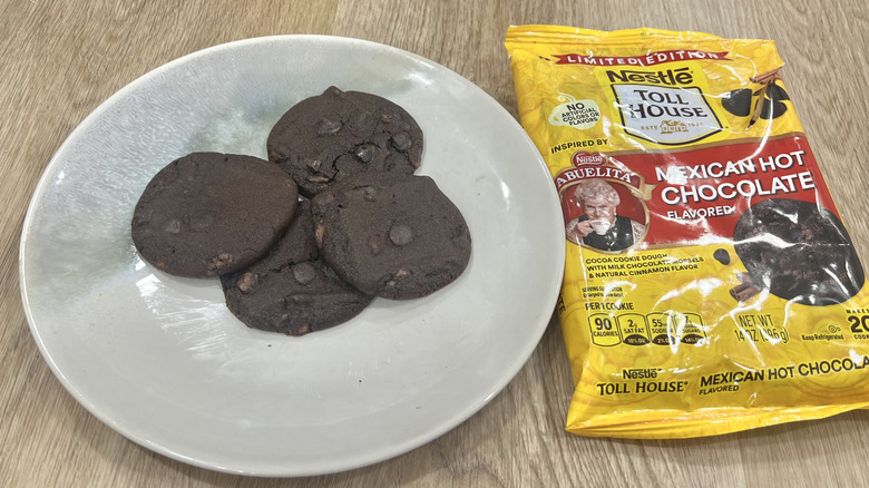 Nestlé Toll House Mexican Hot Chocolate cookies on a plate.
