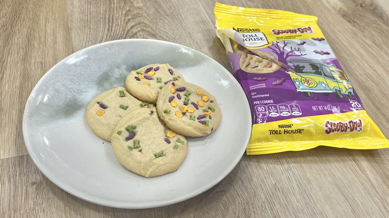 Nestle Toll House Scooby Doo Sugar Cookies on a plate.